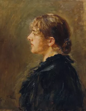 Die Tochter des Kunstlers by Fritz Von Uhde Oil Painting