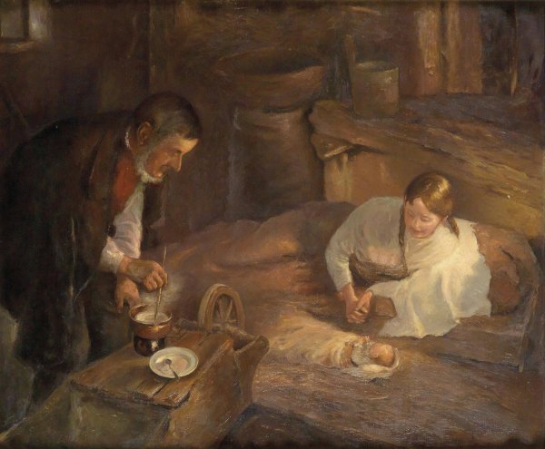 Main Product Photo of Heilige Nacht Painting by Fritz Von Uhde