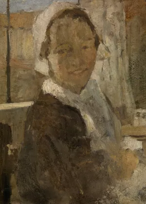 Young Girl by Fritz Von Uhde Oil Painting