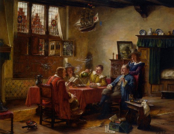 Main Product Photo of A Merry Company Painting by Fritz Wagner