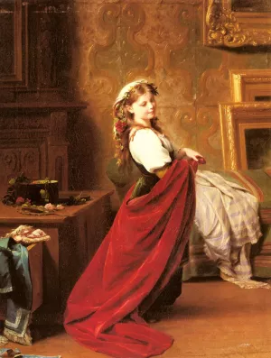 Dressing Up by Fritz Zuber-Buhler - Oil Painting Reproduction