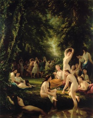 La Reine Bacchanal by Fritz Zuber-Buhler Oil Painting