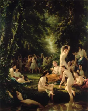 La Reine Bacchanal by Fritz Zuber-Buhler Oil Painting