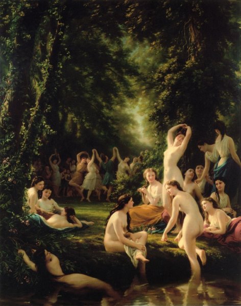 Main Product Photo of La Reine Bacchanal Painting by Fritz Zuber-Buhler