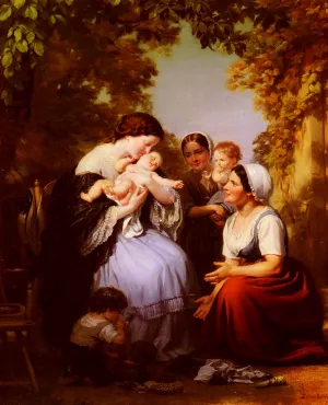 Maternite painting by Fritz Zuber-Buhler