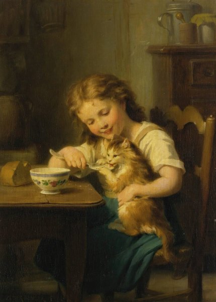 Main Product Photo of My Best Friend Painting by Fritz Zuber-Buhler