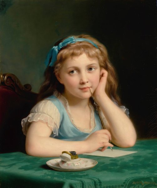 Main Product Photo of Reverie Painting by Fritz Zuber-Buhler