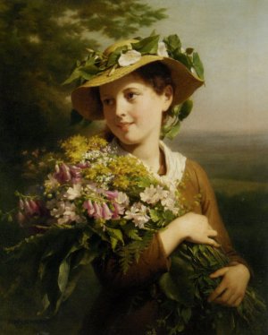 Young Beauty with Bouquet