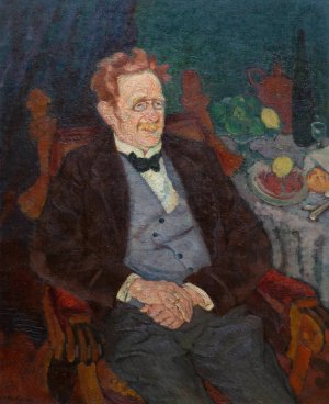 Portrait of director Karl Masner by Fryderyk Pautsch Oil Painting