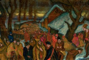 Transports from Serbia by Fryderyk Pautsch Oil Painting