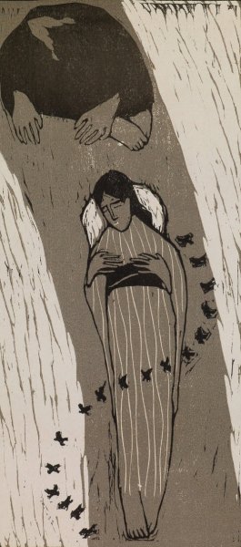My Sister is Sick by Fujimori Shizuo Oil Painting