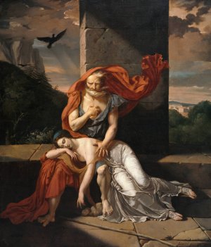Oedipus At Colonus by Fulchran Jean Harriet Oil Painting