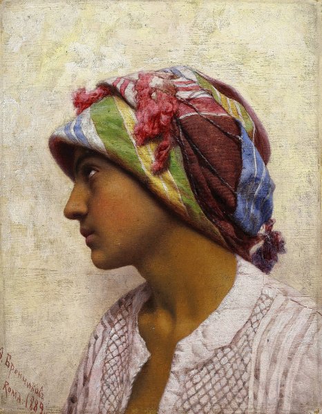 The Italian Girl  by Fyodor Bronnikov - Hand-Painted Oil Painting Reproduction