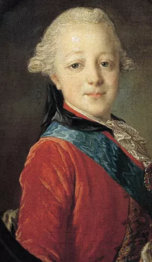 Portrait of Emperor Paul I as a Child Oil painting by Fyodor Rokotov
