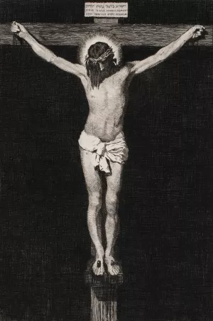 Kristus pa korset Oil painting by G.V. Blom