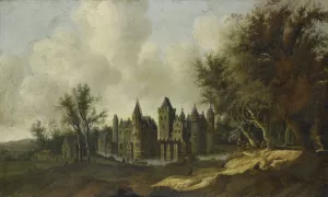 Egmond Castle by G.W. Berckhout Oil Painting