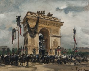 Funerailles de Victor Hugo, 31 mai et 1er juin 1885 by Gabriel Edouard Thurner Oil Painting