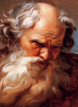 A Study For A Head Of Neptune by Gabriel Francois Doyen - Oil Painting Reproduction