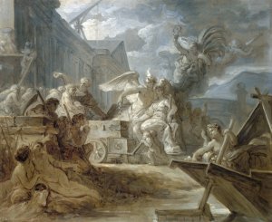 Allegorie de la ville de Paris by Gabriel-Francois Doyen Oil Painting