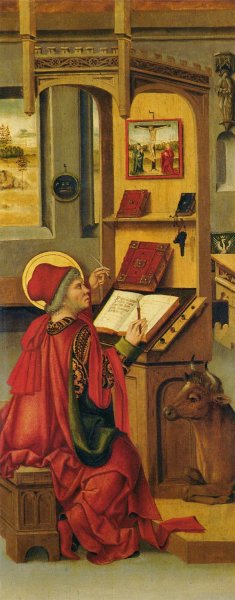 St Luke Oil painting by Gabriel Maelesskircher