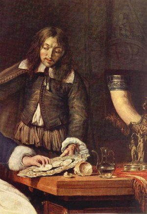 The Breakfast Detail by Gabriel Metsu Oil Painting