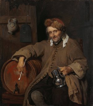 The Old Drinker by Gabriel Metsu Oil Painting