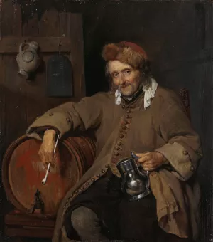 The Old Drinker by Gabriel Metsu Oil Painting