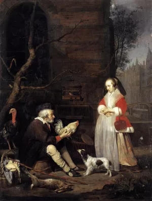 The Poultry Seller by Gabriel Metsu - Oil Painting Reproduction