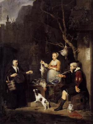 The Poultry Woman painting by Gabriel Metsu