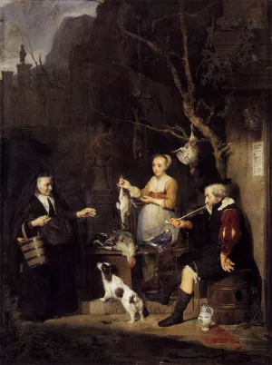 The Poultry Woman Oil painting by Gabriel Metsu