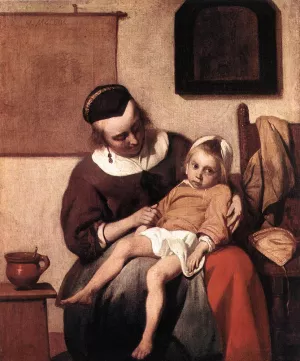 The Sick Child by Gabriel Metsu Oil Painting