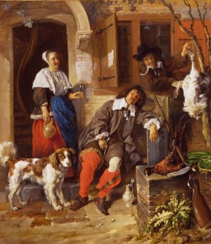 The Sleeping Sportsman by Gabriel Metsu Oil Painting