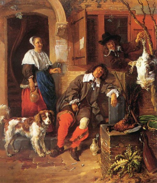 Main Product Photo of The Sleeping Sportsman Painting by Gabriel Metsu
