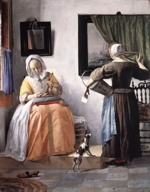 Woman Reading a Letter painting by Gabriel Metsu
