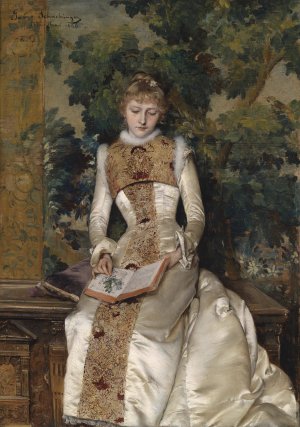 Das Vergissmeinnicht by Gabriel Schachinger Oil Painting