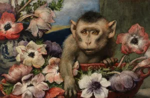 Geburtstagsblumen by Gabriel Von Max Oil Painting