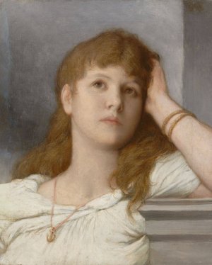 Nachdenkliche Frau by Gabriel Von Max Oil Painting