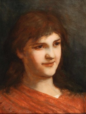 Portrait of a Woman by Gabriel Von Max Oil Painting