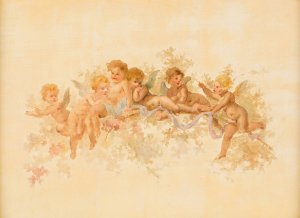 Putto by Gabriel Von Max Oil Painting