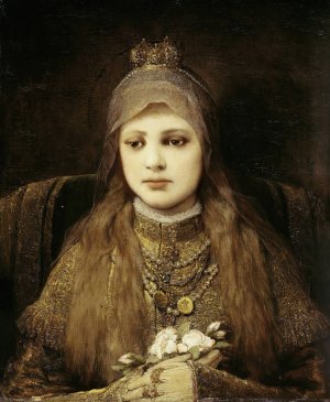St. Elisabeth as a Child by Gabriel Von Max Oil Painting