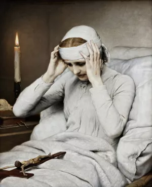 The Ecstatic Virgin Anna Katharina Emmerich by Gabriel Von Max Oil Painting