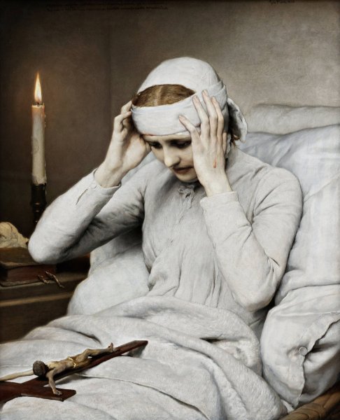 Main Product Photo of The Ecstatic Virgin Anna Katharina Emmerich  Painting by Gabriel Von Max