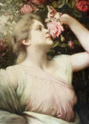 The Smell by Gabriel Von Max Oil Painting