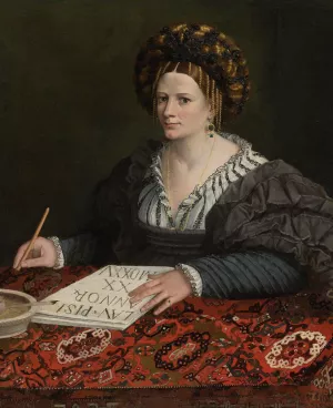 Portrait Of Laura Pisani by Gabriele Cappellini Oil Painting