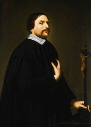 Portrait of a prelate by Gerard Douffet Oil Painting