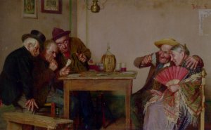 A Good Hand by Gaetano Bellei Oil Painting