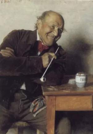 A Good Smoke by Gaetano Bellei - Oil Painting Reproduction
