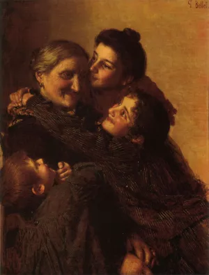 La Nonna by Gaetano Bellei Oil Painting