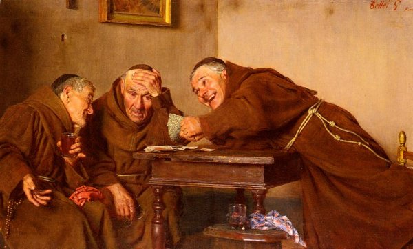 The Winning Hand by Gaetano Bellei - Hand-Painted Oil Painting Reproduction