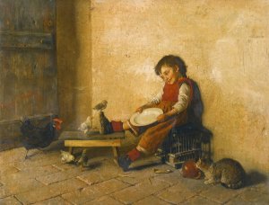 All Gone! by Gaetano Chierici Oil Painting